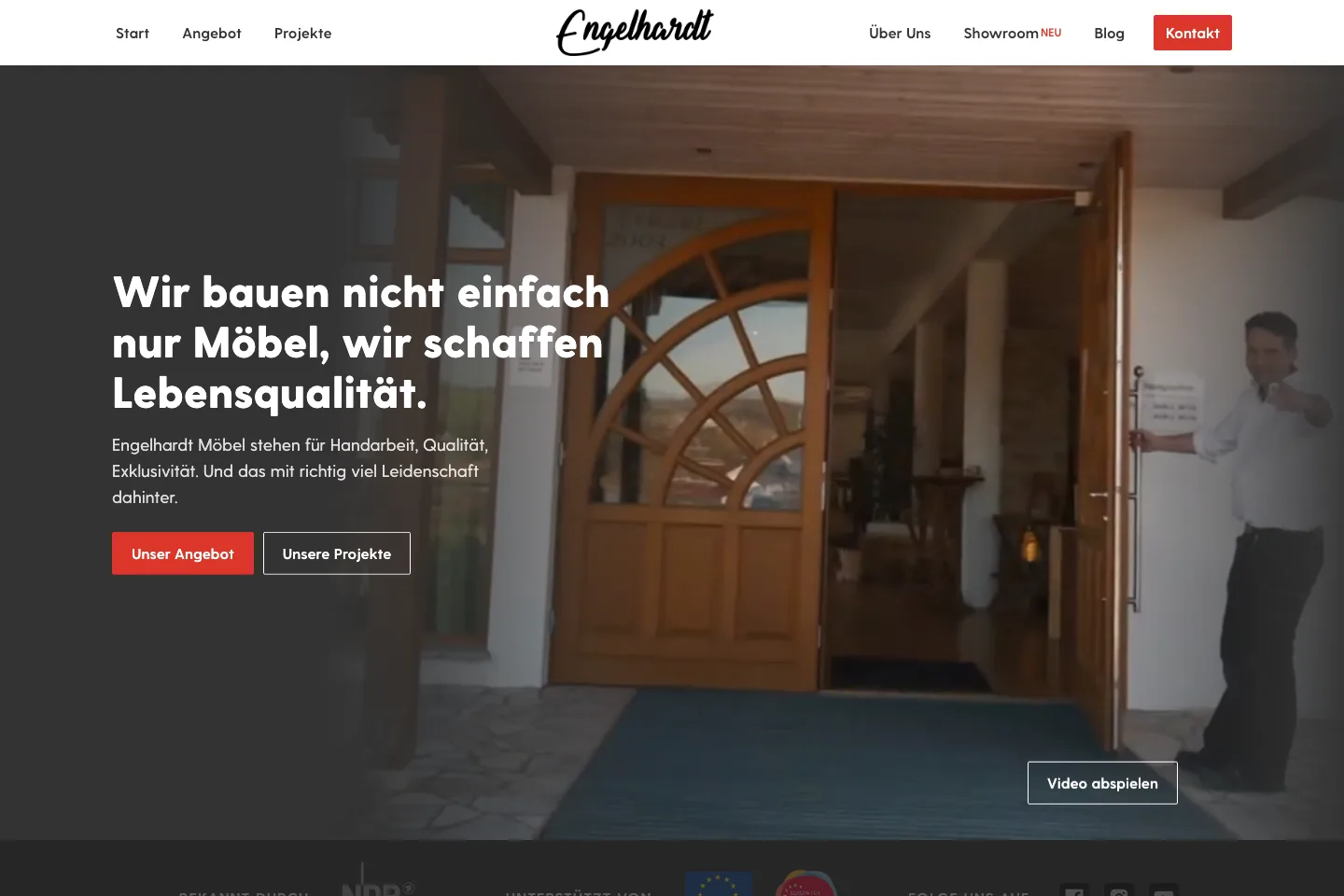 Website der Engelhardt Möbelschreinerei